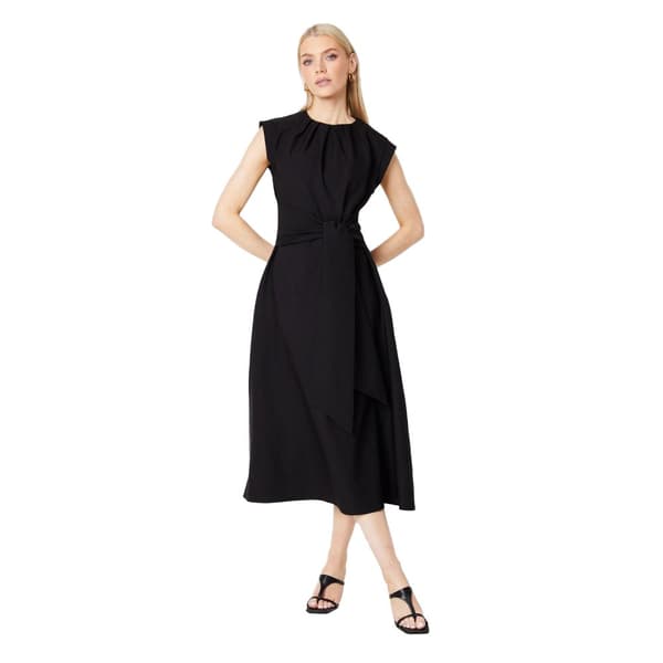 Principles Womens/Ladies Waist Tie Midi Dress Black 8 UK