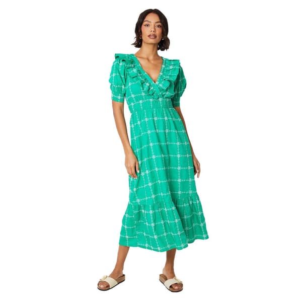 Dorothy Perkins Womens/Ladies Embroidered Frill Puff Sleeve Midi Dress