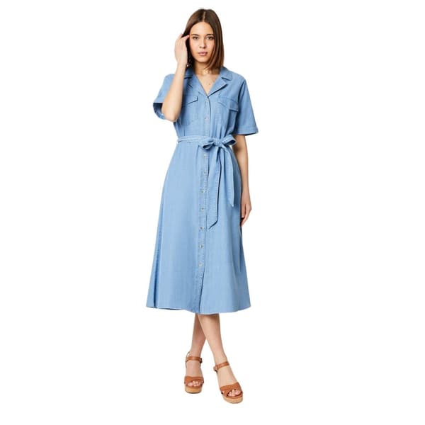 Dorothy Perkins Womens/Ladies Denim Button Through Midi Dress