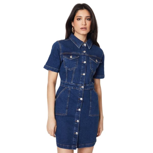 Dorothy Perkins Womens/Ladies Denim Short-Sleeved Mini Dress