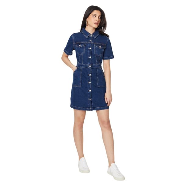 Dorothy Perkins Womens/Ladies Denim Short-Sleeved Mini Dress