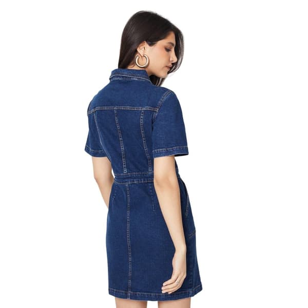 Dorothy Perkins Womens/Ladies Denim Short-Sleeved Mini Dress