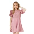 Miniatyrbillede 1 af 3: Dorothy Perkins Womens/Ladies Lace Chiffon Pleated Mini Dress