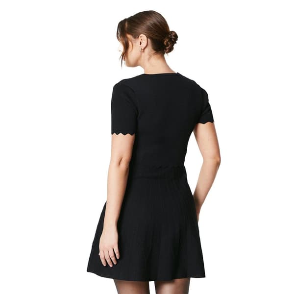 Principles Womens/Ladies Pointelle V Neck Fitted And Flared Dress