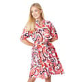 Miniatyrbillede 1 af 3: Principles Womens/Ladies Paisley Petite Puff Sleeve Mini Dress