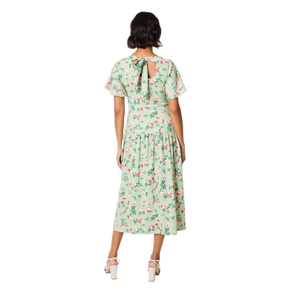 Dorothy Perkins Womens/Ladies Floral Tie Back Angel Sleeve Midi Dress