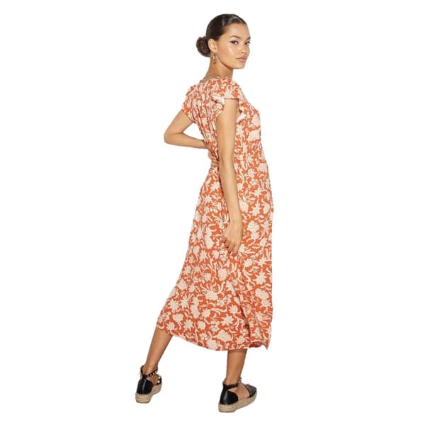 Dorothy Perkins Womens/Ladies Floral Button Neck Petite Ruffle Midi Dress