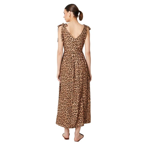 Dorothy Perkins Womens/Ladies Leopard Print Tie Shoulder Midi Dress