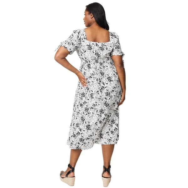 Dorothy Perkins Womens/Ladies Floral Square Neck Tie Sleeves Midi Dress