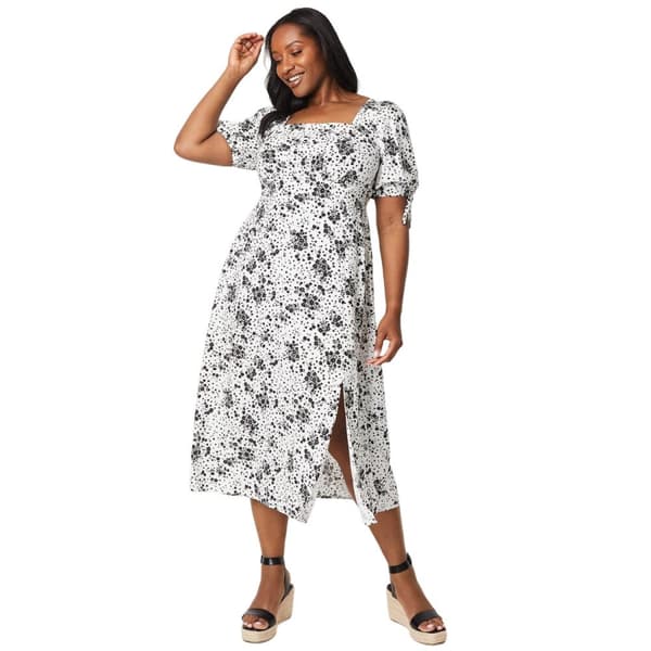 Dorothy Perkins Womens/Ladies Floral Square Neck Tie Sleeves Midi Dress