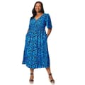 Miniatyrbillede 1 af 3: Dorothy Perkins Womens/Ladies Leopard Print Button Front Plus Midi Dress