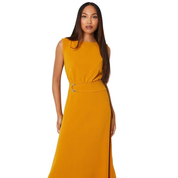 Debenhams Womens/Ladies Textured Jersey Belt Midi Dress