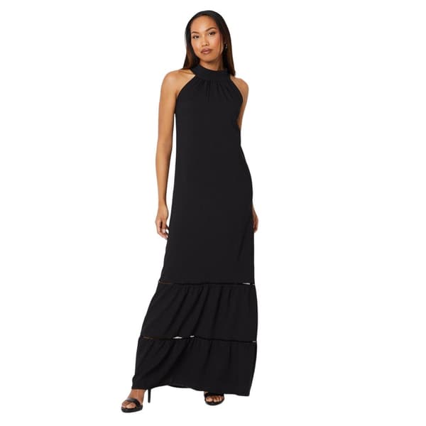 Principles Womens/Ladies Tiered Halter Neck Maxi Dress Black 10 UK