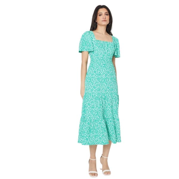 Dorothy Perkins Womens/Ladies Ditsy Print Square Neck Flutter Midi Dress