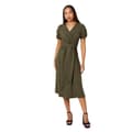 Miniatyrbillede 1 af 3: Debenhams Womens/Ladies Textured Jersey Belt Midi Dress