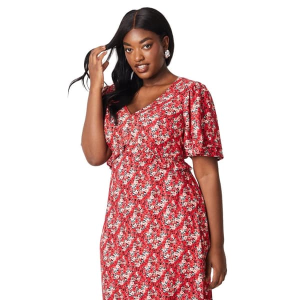 Dorothy Perkins Womens/Ladies Ditsy Print Ruffles Plus Midi Dress