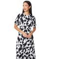 Miniatyrbillede 3 af 4: Principles Womens/Ladies Dalmatian Print Volume Midi Dress
