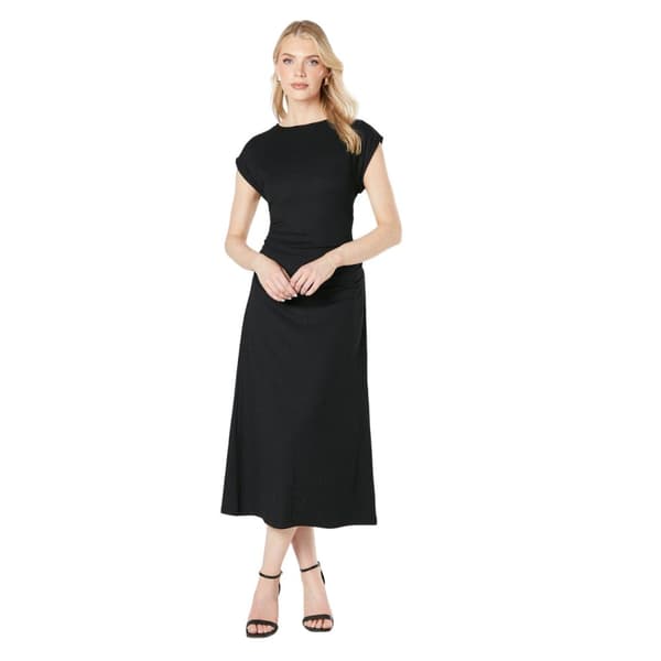 Principles Womens/Ladies Textured Jersey Ruched Midi Dress Black 14 UK