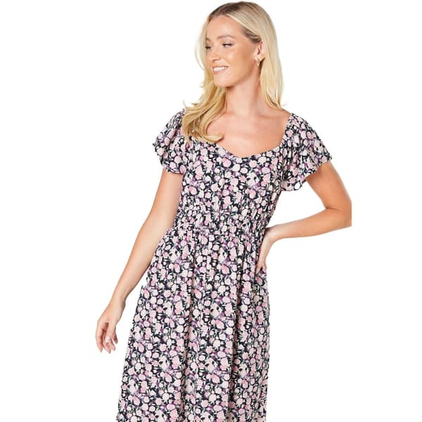 Dorothy Perkins Dam/Ladies Ditsy blommig midiklänning med änglahals