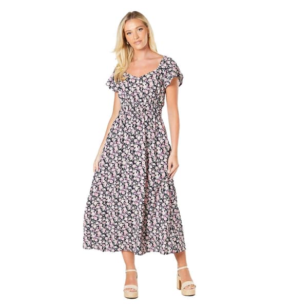 Dorothy Perkins Dam/Ladies Ditsy blommig midiklänning med änglahals