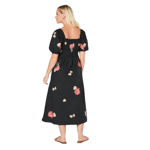 Dorothy Perkins Midi klänning med broderat poplinmönster för dam och dam