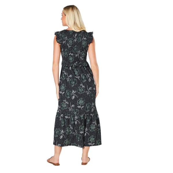 Dorothy Perkins Midiklänning - dam/dam - blommig med rynkad överdel