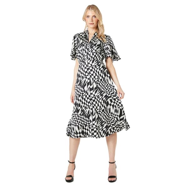 Principles Womens/Ladies Geometric Jacquard Satin Midi Dress