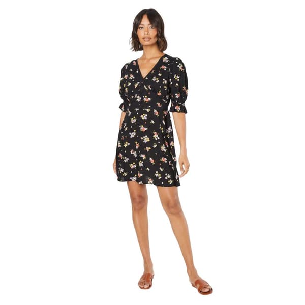 Dorothy Perkins Dam/Dotter Ditsy miniklänning med blommig spetskant