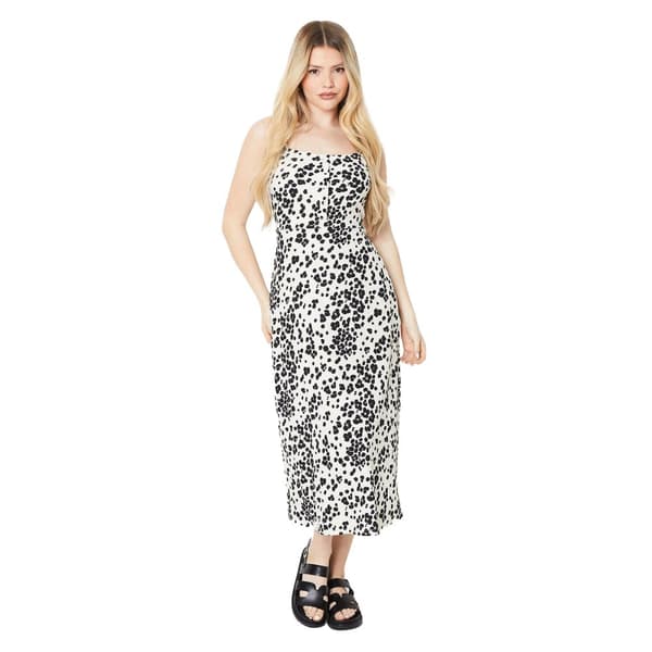 Dorothy Perkins Womens/Ladies Animal Print Strappy Midi Dress White/Black 10 UK