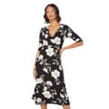 Miniatyrbillede 3 af 3: Dorothy Perkins Kvinder/damer med blomstret omslag midikjole