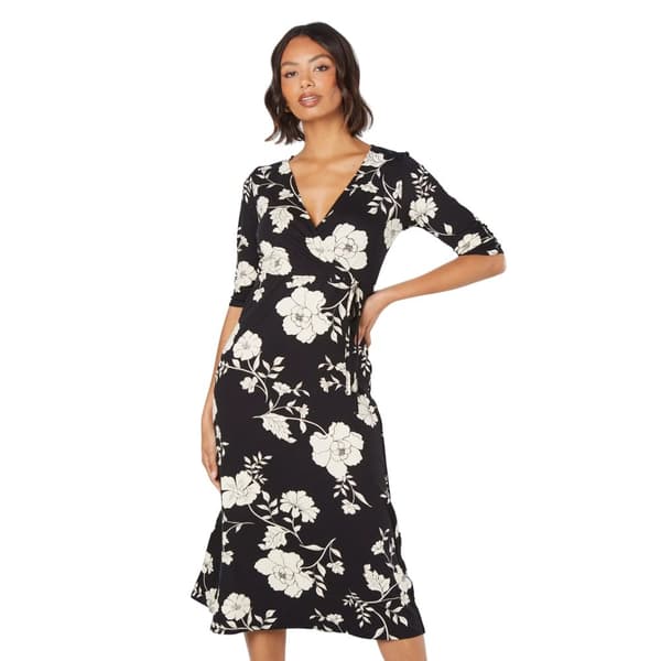 Dorothy Perkins Kvinder/damer med blomstret omslag midikjole