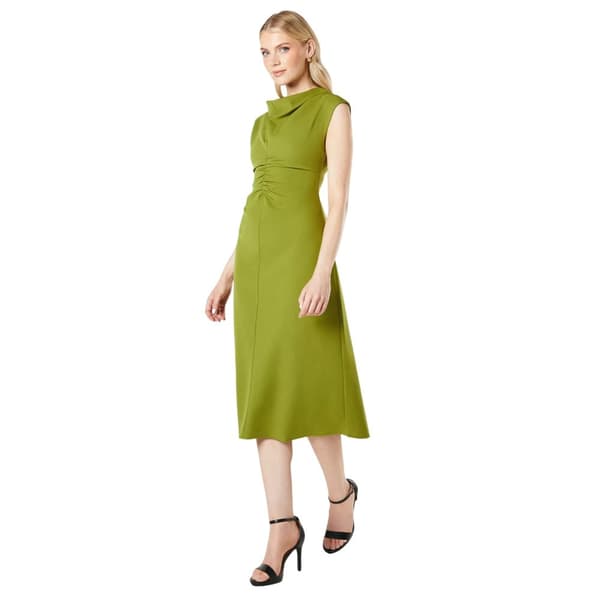 Principles Dame/kvinder Cowl Neck Midi kjole Khaki Green 10 UK