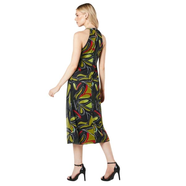 Principles Womens/Ladies Abstract Mesh Halter Neck Midi Dress