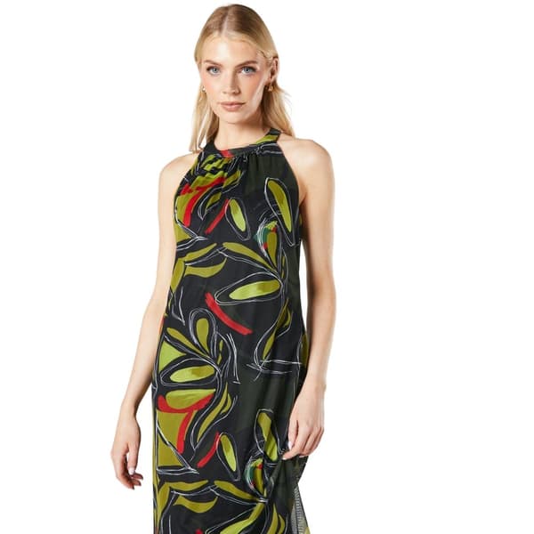 Principles Womens/Ladies Abstract Mesh Halter Neck Midi Dress
