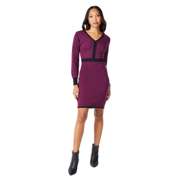 Principles Womens/Ladies Colour Block Knitted V Neck Mini Dress