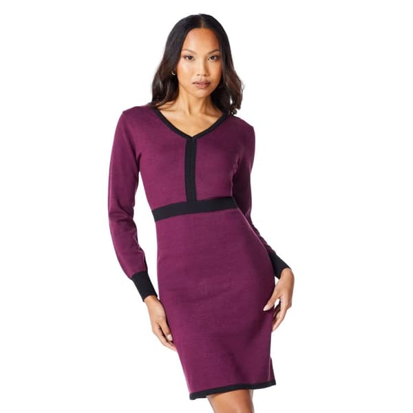 Principles Womens/Ladies Colour Block Knitted V Neck Mini Dress
