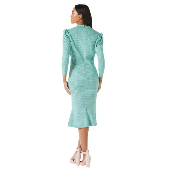 Principles Womens/Ladies Dogtooth Jacquard Tab Belt Midi Dress