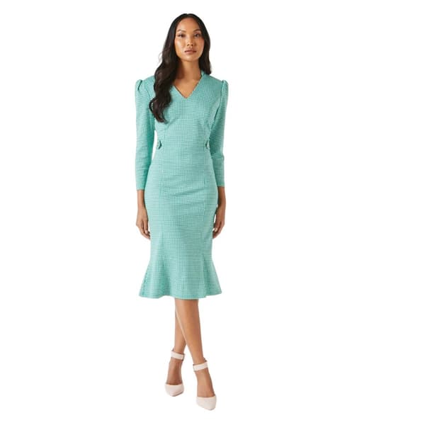 Principles Womens/Ladies Dogtooth Jacquard Tab Belt Midi Dress