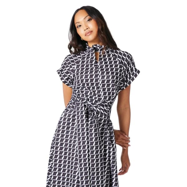 Principles Womens/Ladies Monochrome Twist Neck Midi Dress