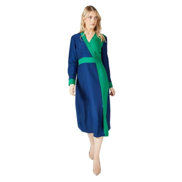 Principles Womens/Ladies Contrast Detail Midi Dress Navy 12 UK