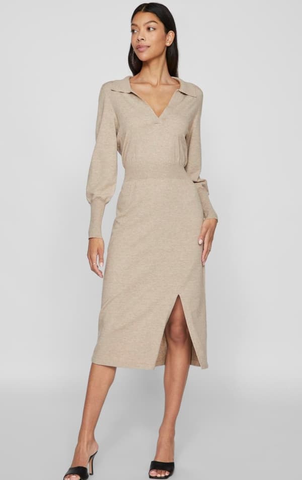 Vila - Vicomfy LS Collar Knit Dress
