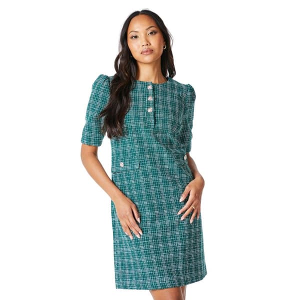 Principles Dam/Lady Bouclé Shift-klänning med knappdetaljer