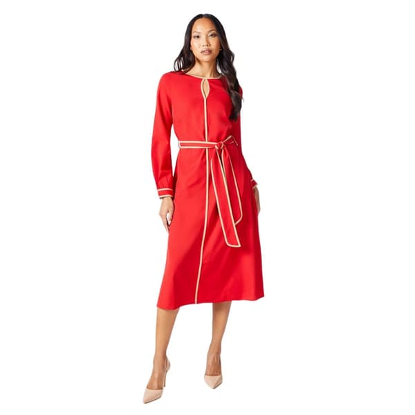 Principles Womens/Ladies Premium Contrast Piping Belt Midi Dress