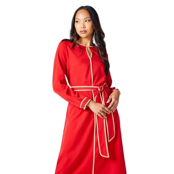 Principles Womens/Ladies Premium Contrast Piping Belt Midi Dress
