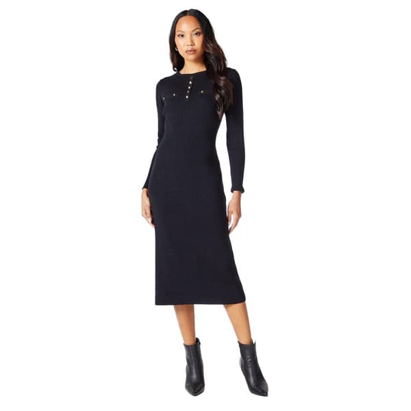 Principles Womens/Ladies Knitted Ribbed Button Detail Midi Dress