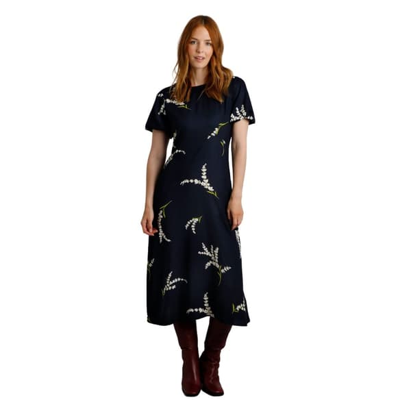 Weird Fish Womens/Ladies Everly Printed Eco Viscose Dress