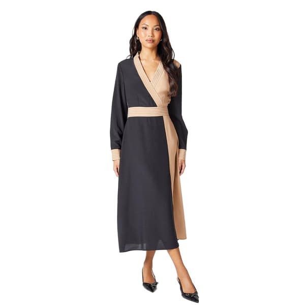 Principles Womens/Ladies Contrast Detail Midi Dress Black 10 UK