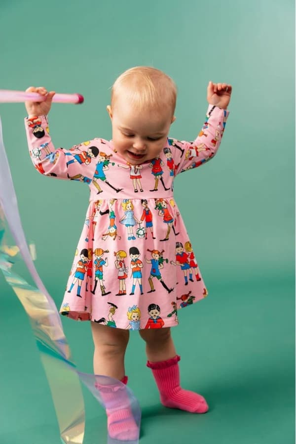Peppi Pitkätossu - Peppi ystävien kanssa - body, pinkki