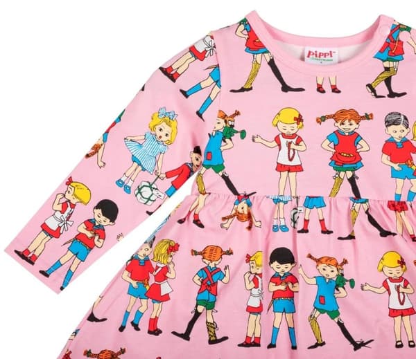 Peppi Pitkätossu - Peppi ystävien kanssa - body, pinkki
