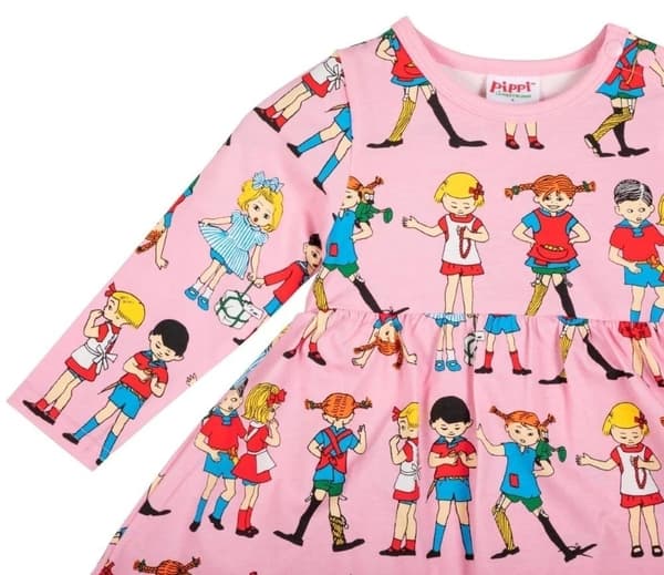 Peppi Pitkätossu - Peppi ystävien kanssa - body, pinkki